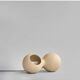 Table lamp or wall lamp in sand color made of ceramic, contemporary work.