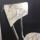 Series of 2 formica chairs marble effect of the 70s