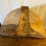 Antique Carved Wood Basket Vintage #C622