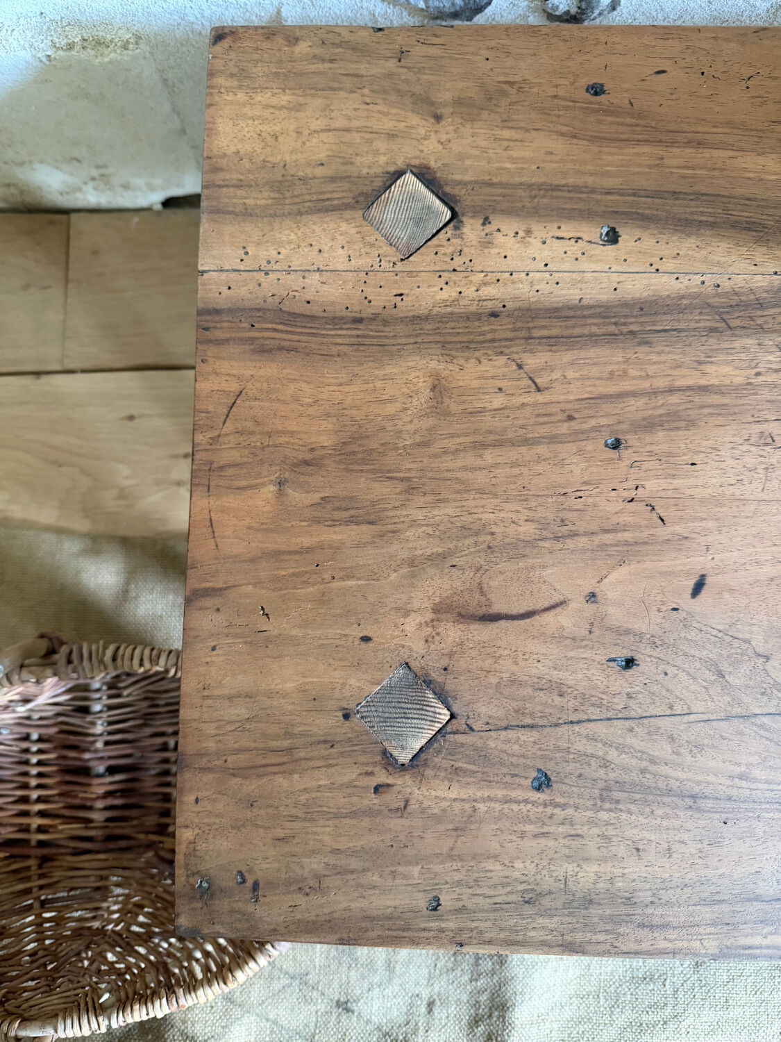 Wooden bedside table