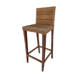 Vintage wicker top stool
