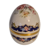 Ovoid box porcelain from Portugal floral decoration