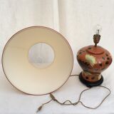 Ceramic table lamp with lampshade contemporary French manufacture dimension: H-60xD25cm-
