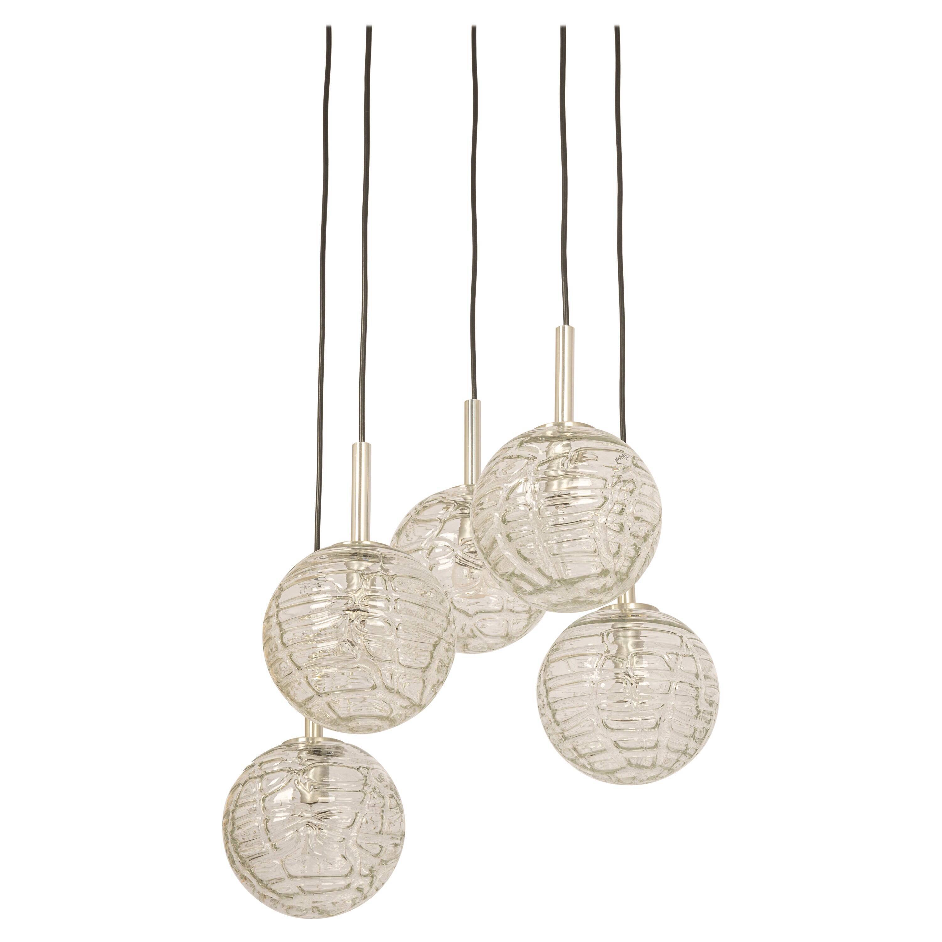 Cascading chandelier in Murano glass by Doria, Germany, 1970s.