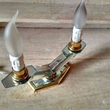 Old art deco table lamp - 2 lights - mirror lamp