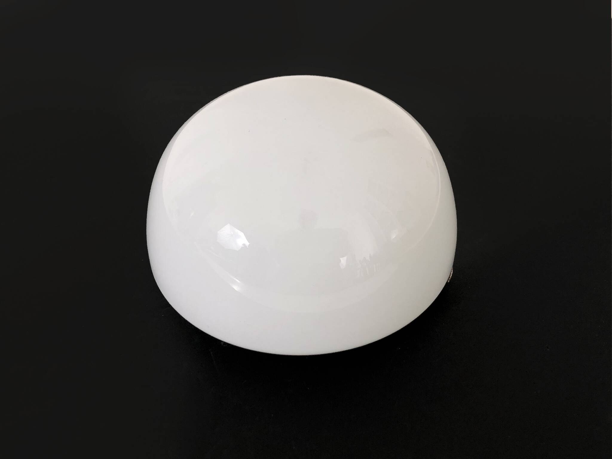 Vintage wall light, white opaline globe. 60s-70s GDR