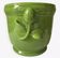 Glazed green cache-pot