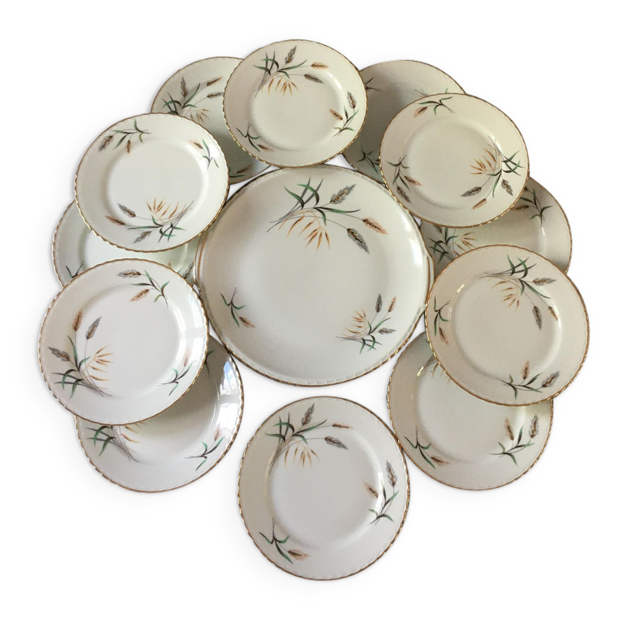 Service à dessert en porcelaine royale de luxe 1960