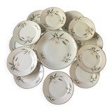 Service à dessert en porcelaine royale de luxe 1960