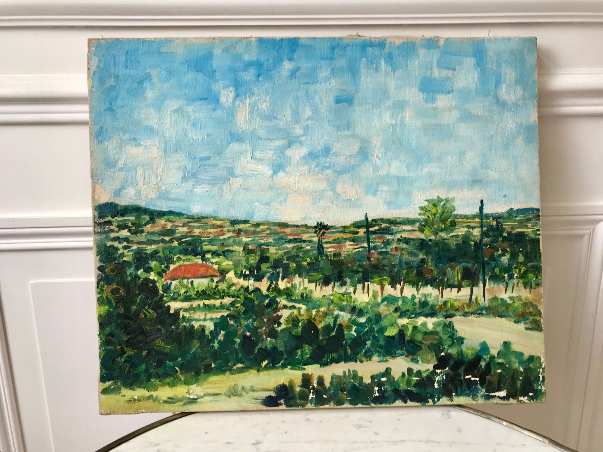 painting / oil on canvas landscape ancient countryside twentieth century