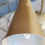 Designer desk lamp in gold metal 2 flexible arms from the 70s