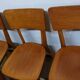 Lot de 6 chaises en bois Monobloc vintage