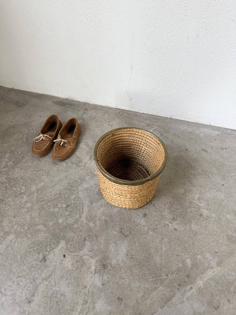 Rattan basket 1970, Italy