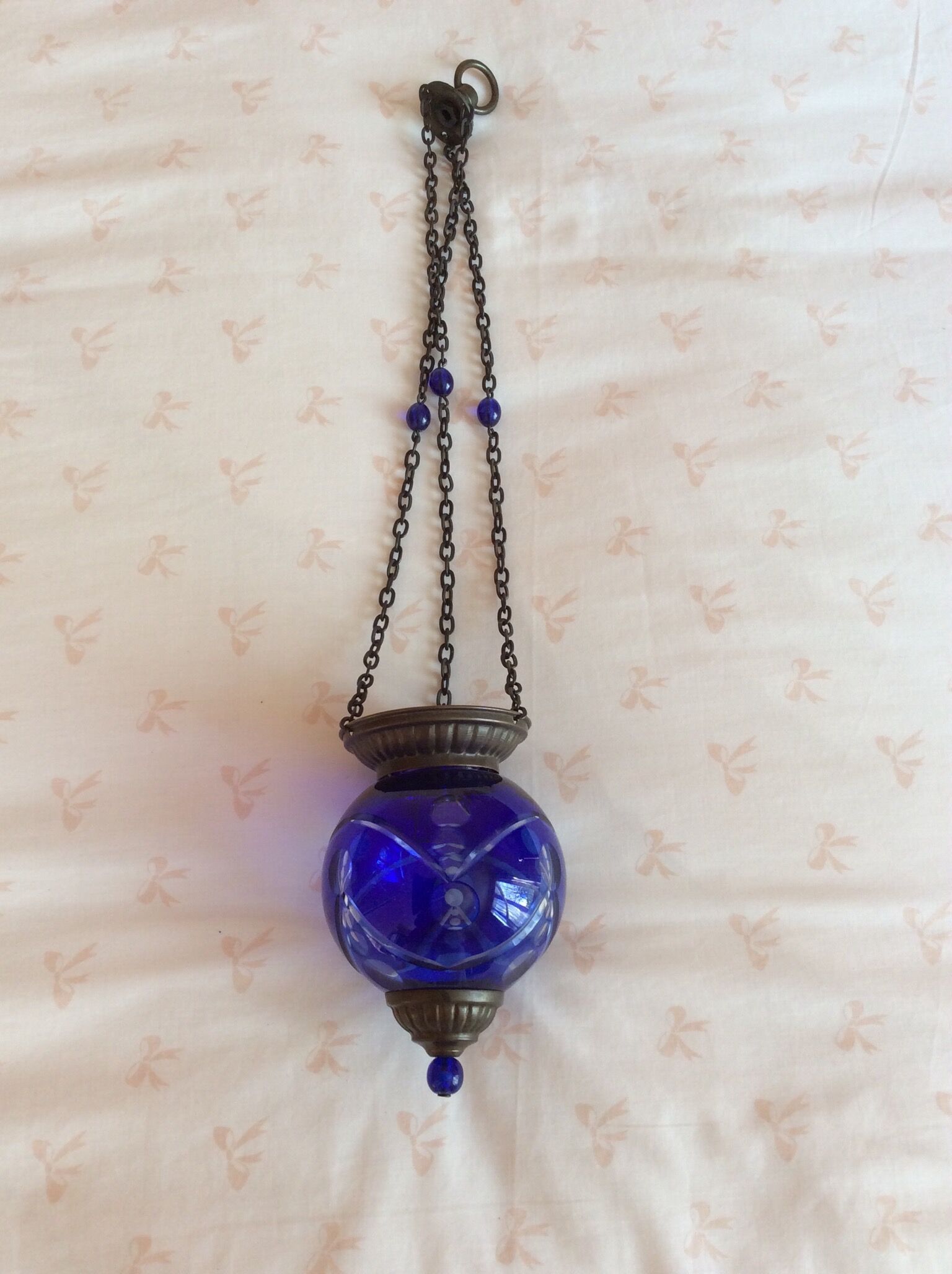 Antique glass chandelier