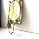 Vintage Scandinavian Brass Wall Candle holder Sconce height 29cm