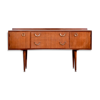 Buffet en noyer et laiton par meredew du royaume-uni