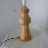 turned wood lamp