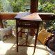 Table en rotin et osier