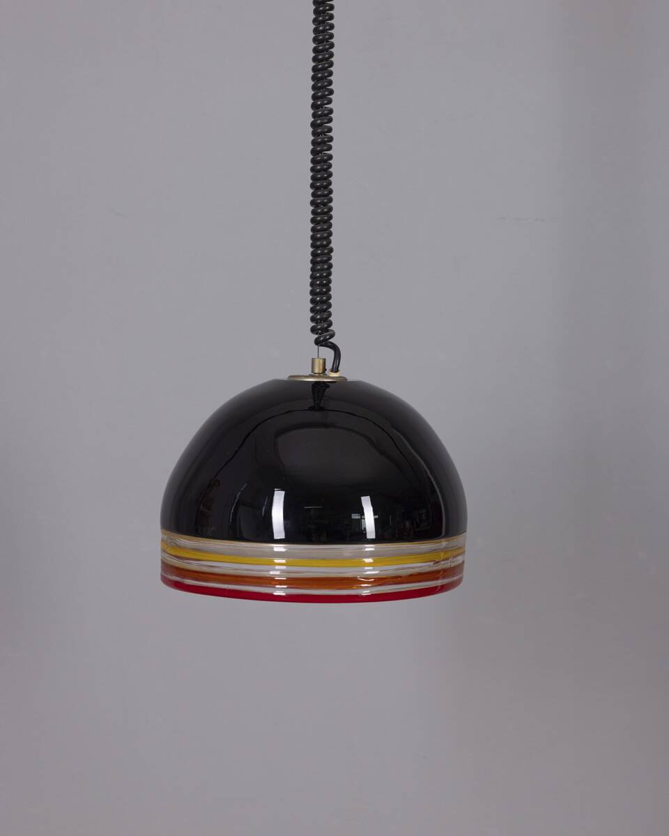 Lampe pendante en verre murano des années 1970 conçue par r pamio et r toso pour leucos