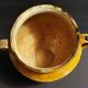 Yellow glazed terracotta jam pot, South West, 19th century