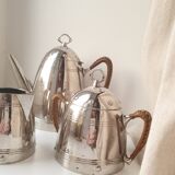Coffee maker, milk pot and sugar bowl set