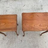 2 Louis XV solid wood nesting tables