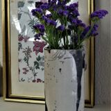 Vase en grès signé Adonaï-Vase vintage Vallauris
