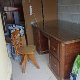 Solid wood notary desk and swivel American chair