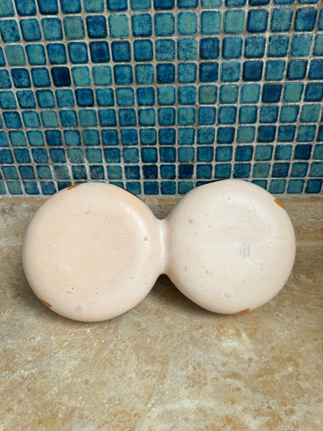 Double ramekin from the Marais pottery, 1960s-70s