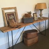 Wood and iron console