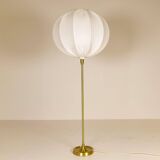 Large brass table lamp by Aage Petersen, for Le Klint, Denmark, 1970s.