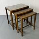 Set of vintage Danish modernist nesting tables from the mid-century, 1960s, set of 3.