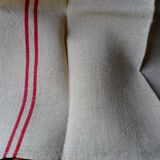 Set of 3 old hemp tea towels