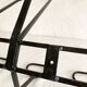 Wall-mounted coat rack with 12 hooks in handcrafted wrought iron