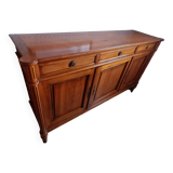 Louis XVI style cherry wood 3-door sideboard