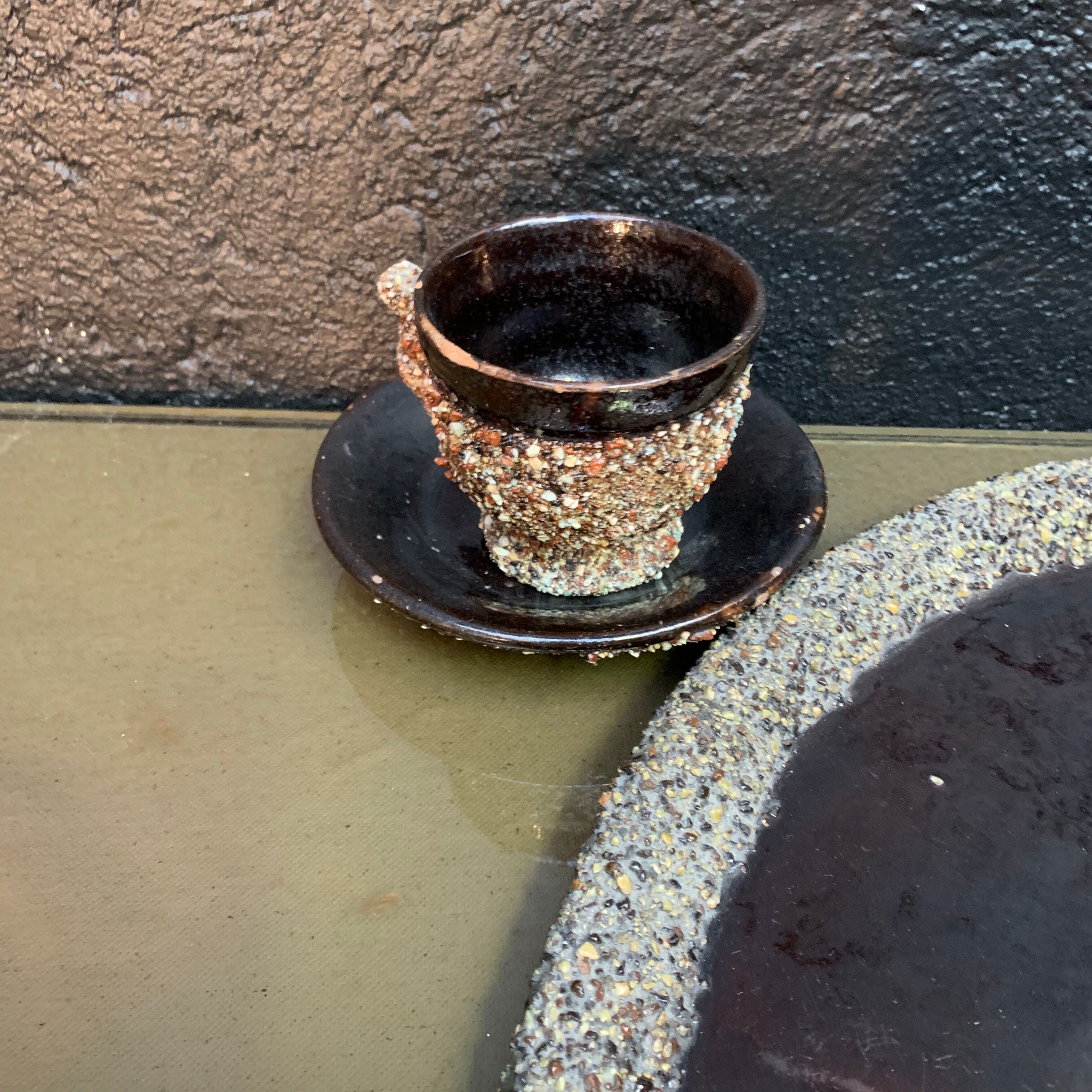 Chirens, tea service or terracotta coffee varnished