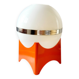 Space age tafellamp met oranje voet vierkant, kunststof, jaren 1960