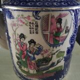 Blue and gold ceramic teapot from Japan