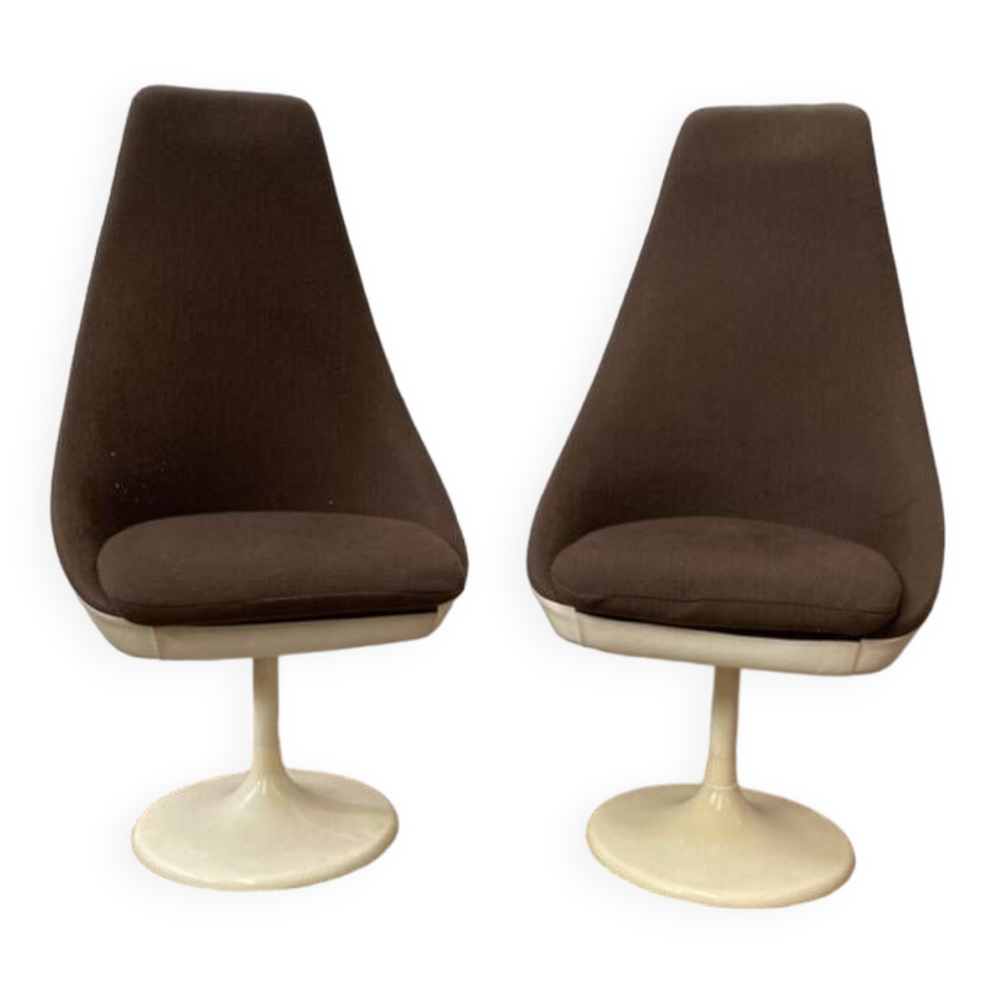 Chaises pied tulipe années 1970