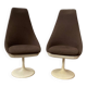 Chaises pied tulipe années 1970