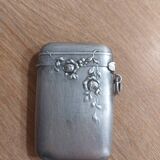 Antique match holder with striker in silver
