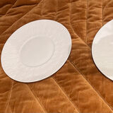 8 Plates J.L. Coquet Limoges - white Model Spirals