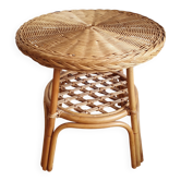 Vintage rattan coffee table