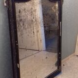 Miroir ancien d'époque Napoléon III noir 115 x 164 cm