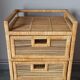 Extra cabinet 3 wicker rattan drawers