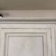 Grey patinated lacquered wooden bonnetière with moulding