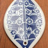 Mid-century porcelain fish wall plate from Porsgrund, Norway, 1960s.