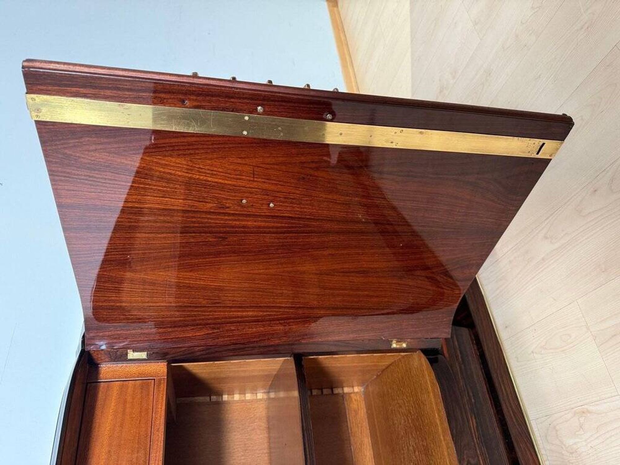 Art Deco Sideboard in Macassar Ebony and Brass, Paris, 1930s