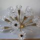 Old "sputnik" chandelier 15 lights plastic/resin diamond tip 60's design lighting