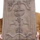Panel, bas relief in natural wood, 18th century period